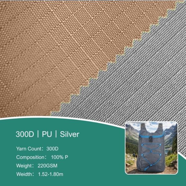 300d ripstop with pu and silver oxford fabric 300d ripstop with pu and silver oxford fabric