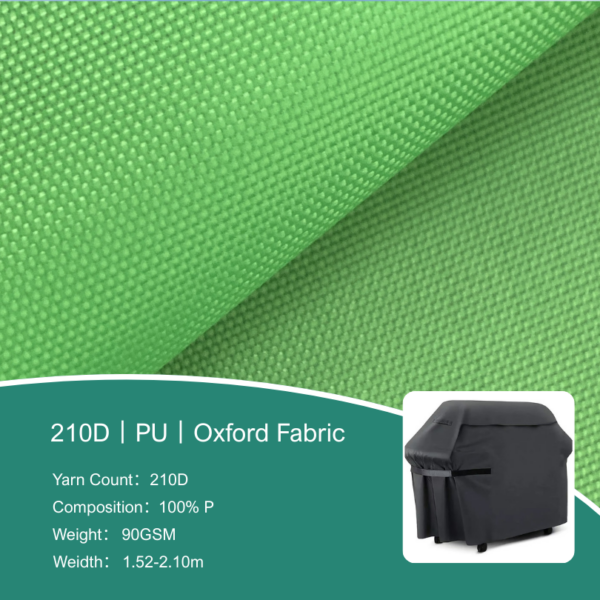 210d polyester oxford fabric with pu coating