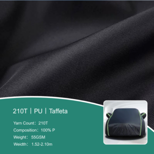 210t polyester taffeta fabric with pu coating